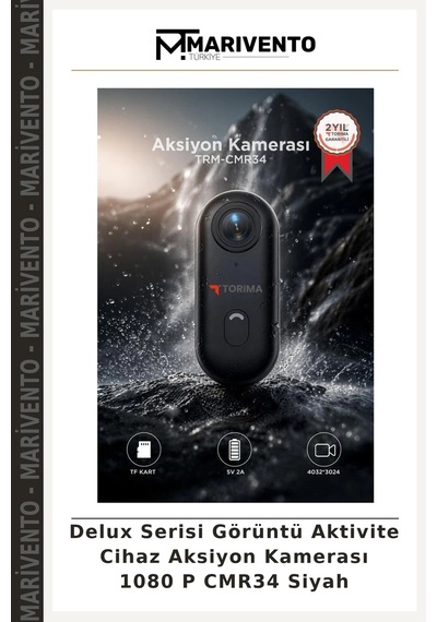 Delux Serisi Görüntü Aktivite Cihaz Aksiyon Kamerası 1080 P Cmr34 Siyah