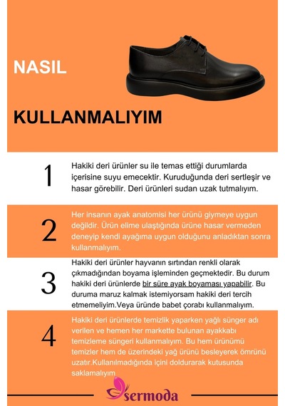 Sermoda Deri Erkek Ayakkabı - Kalın Taban Damatlık Deri Ayakkabı Siyah