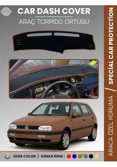 Volkswagen Golf 3 Mk3 1991-1998 Torpido Örtüsü Panel Halısı Torpido Koruma Tam Uyum Uv Koruma - 383 Stiloto