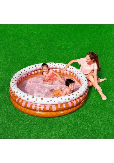 Bestway Çocuk Havuzu 3 Bölmeli Pasta Desenli 160X38 CM
