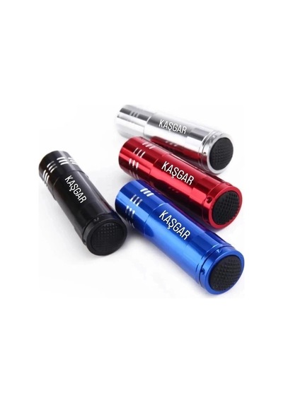 Süper Parlak 9 Ledli Metal Mini El Feneri - Çok Renkli