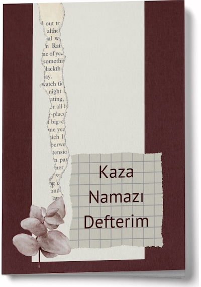 1 Yıllık Kaza Namazı Defterim - Bordo Çok Renkli
