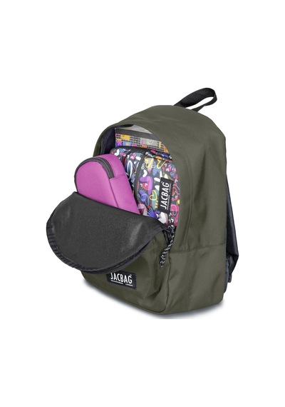 Jacbag Classic Junior -tek Bölmeli Sırt Çantası-haki Renk:haki