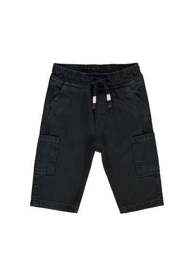 Civil Baby Kargo Cepli Örme 6-18 Ay Pantolon - Gri Füme