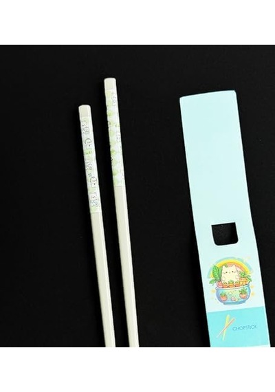 Desenli Metal Chopstick Yeşil Açık Ceviz Desenli Metal Chopstick Yeşil Açık Ceviz