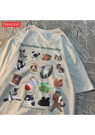 Noıssey Urban Pop Graphic Kadın Tişört Koleksiyonukod 5103 Gri
