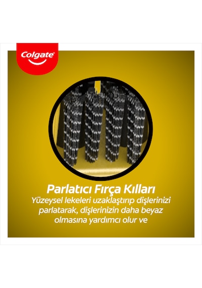 Colgate 360 Charcoal Gold Yumuşak Diş Fırçası 2'li + Diş Fırçası Kabı