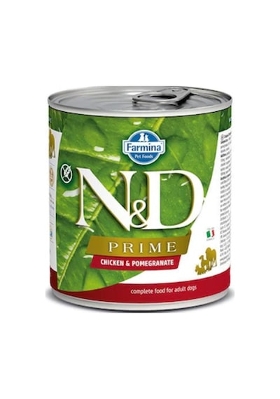 N&D Prime Tahılsız Tavuklu ve Narlı Konserve Yetişkin Köpek Maması 285 G