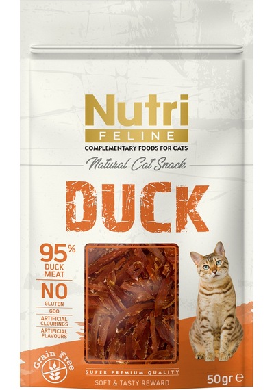 Nutri Feline Duck Ördek Etli Tahılsız Kedi Ödülü 50 Gr.