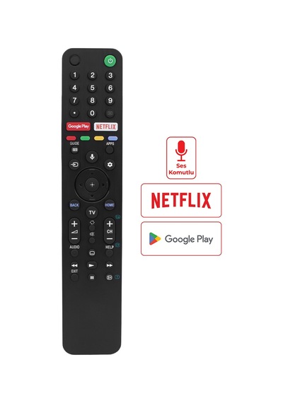 Sony Rmf-tx500p Netflix Google Play Tuşlu Lcd Led Tv Kumandası Ses Komutlu