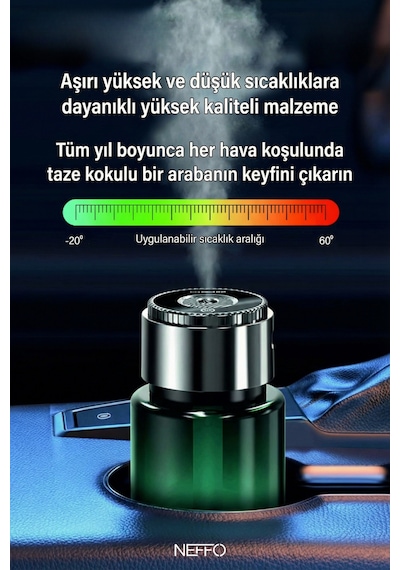 160 Ml Işıklı Akıllı Araç Aroma Kokusu Araba Kokusu Şarjlı Otomatik Hava Ferahlatıcı Koku li