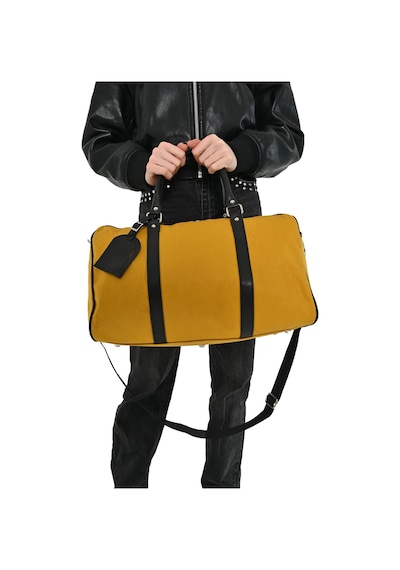 My Free Bag Gk Unisex İş, Seyehat, Spor İçin El Çantası / Valizi Sarı Kanvas Sarı