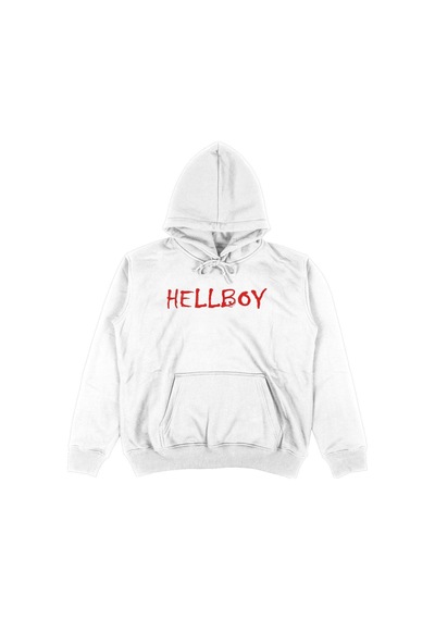 Startmore Adrift Hellboy Beyaz Oversize Unisex Kapüşonlu Sweatshirt Hoodie Beyaz