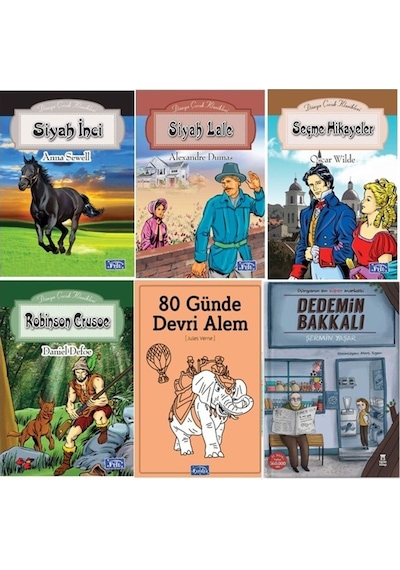 Siyah İnci,dedemin Bakkalı,siyah Lale 6 Kitap Ortaokul Okuma Kitabı Set