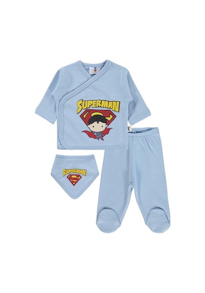 Civil Baby Superman Baskılı Zıbın Takımları - Mavi