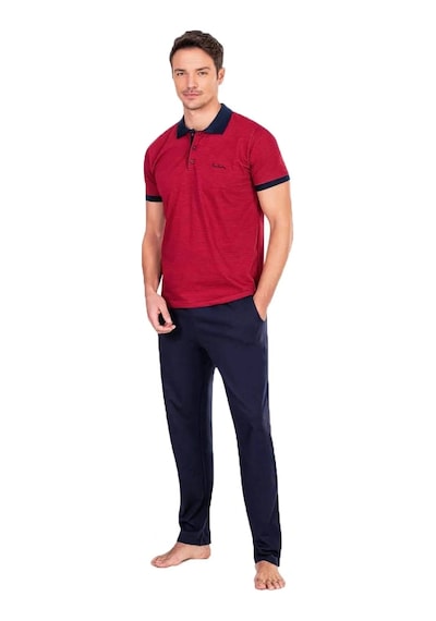 Pierre Cardin 5483 Erkek Pijama Takımı - Bordo Bordo