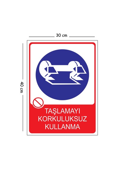 Metal Taşta Gözlüksüz Çalışma 30x40 Cm A3 Uyarı İş Güvenliği Levhası