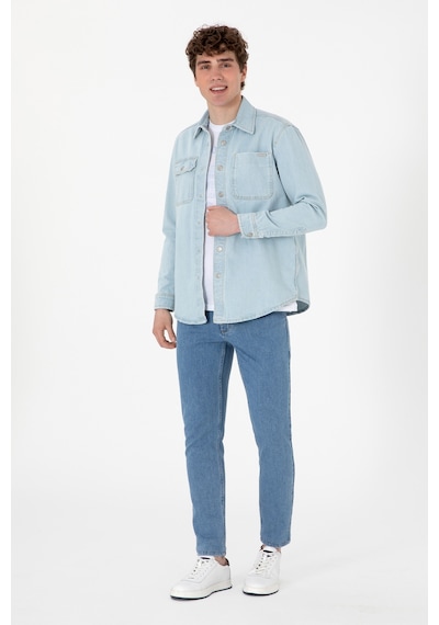 U.s. Polo Assn. Erkek Açık Mavi Gömlek Jean 50304421-dn0021 Lıght Blue Açık Mavi