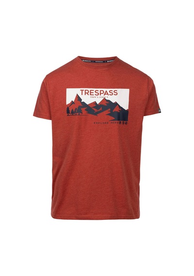 Trespass Trespass Nottaway - Casual Printed Tişört Erkek Kırmızı Tişört Nhm0 KIrmızı