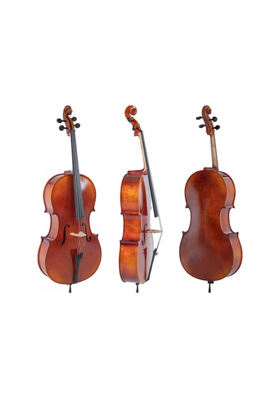 Gewa Gs4020611121 Ideale Vc2 Çello 4/4 Flamed Maple Arka Kapak Profesyonel Görünüm