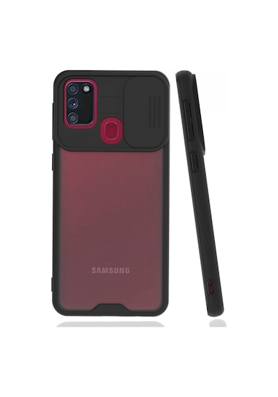 Nettech Samsung Galaxy M21 Uyumlu Platin Kamera Kızaklı Arka
