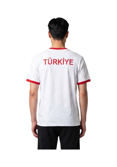 Sportive Türkiye Baskılı Unisex Beyaz Günlük Stil T-shirt 26du0003-byz