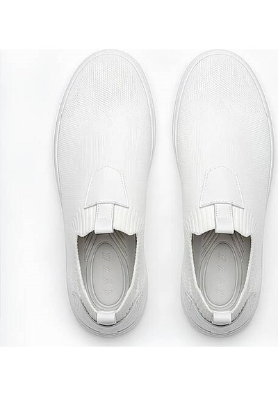 Daytex 4224 Erkek Slip-on - Full Triko Örgü Termo Taban Sneaker Beyaz