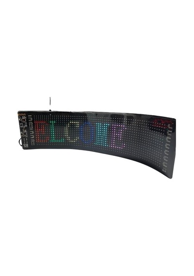Bluetooth Lu Telefon Kontrollü 16x64 Flexible Matrix Led Ekran 5-12v 370 87 Mm Renkli