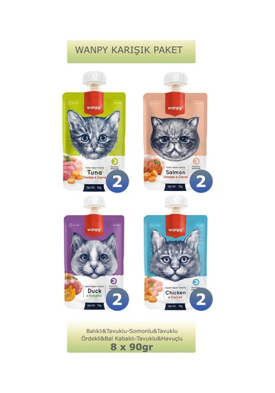 Wanpy Kedi Et Ezme 4 Çeşit X 8