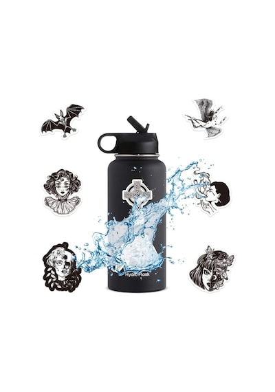 Ms Major Selection Gothic Sticker Seti - 45 Sticker - Telefon, Bilgisayar Ve Diğer Yüzeylere Uygun Abanoz