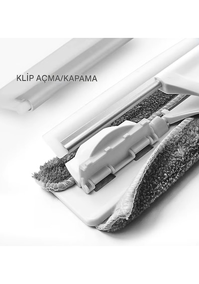 2'si 1 Arada Pencere Temizleme Aracı İç Mekan/dış Mekan Pencere Gri