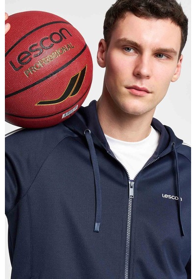 Lescon Erkek Basketbol Fermuarlı Kapüşonlu Sweatshirt 26b-1052 Lacivert