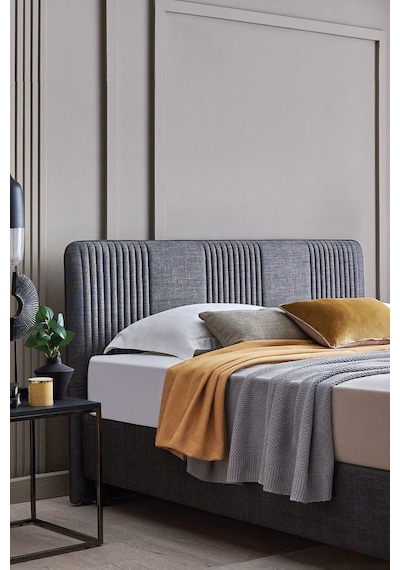 Wool Sense Baza - Başlık Set - Koyu Gri 140x190