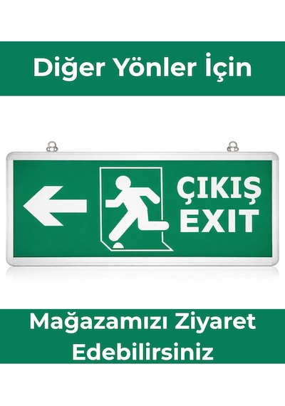 Şarjlı Led Acil Çıkış Armatürü Exit Tabelalı Elektrik Kesintisinde Otomatik Devreye Giren