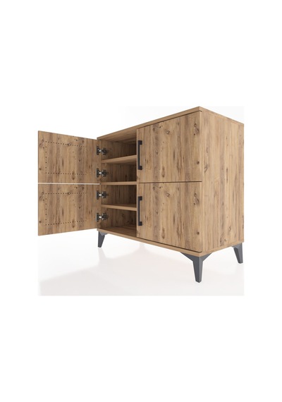Hyperion Şifonyer 4 Raflı 4 Kapaklı 88x44x80 Çam-çam Çam