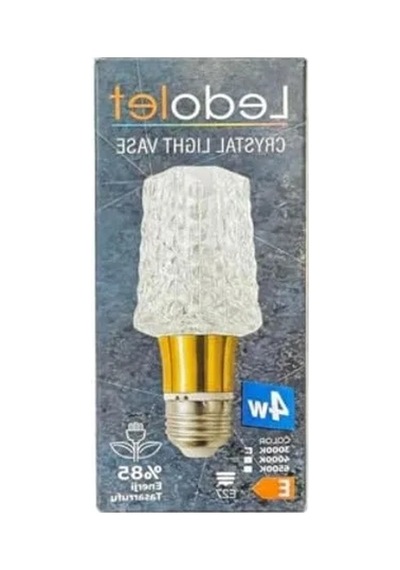 Sarı Işık 4w Kristal Led Ampul E27, Dekoratif Tasarım -