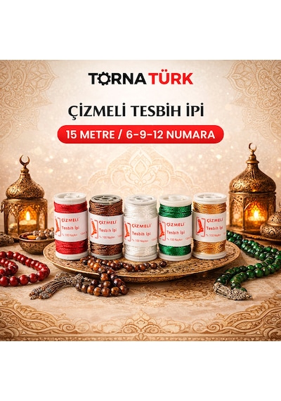 Tesbih 15 Metre Çizmeli İp İşleme Ekipmanı Metalik