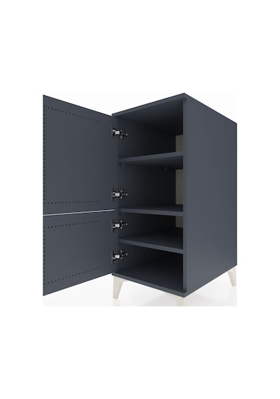 Kronos Komodin 3 Raflı 2 Kapaklı 44x59x96 Antrasit-antrasit Antrasit