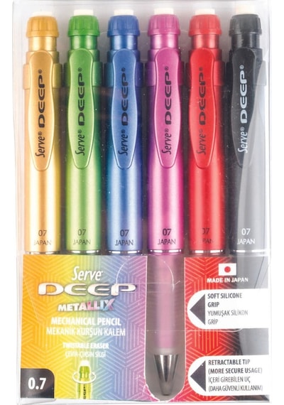 Serve Deep Versatil Uçlu Kalem 0.7mm - Metalik Renkler Çok Renkli