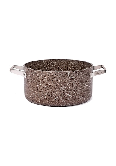 Stone-age Terra 24cm Çizilmez Yanmaz Yapışmaz İndüksiyonlu Derin Tencere-7650 Kahverengi