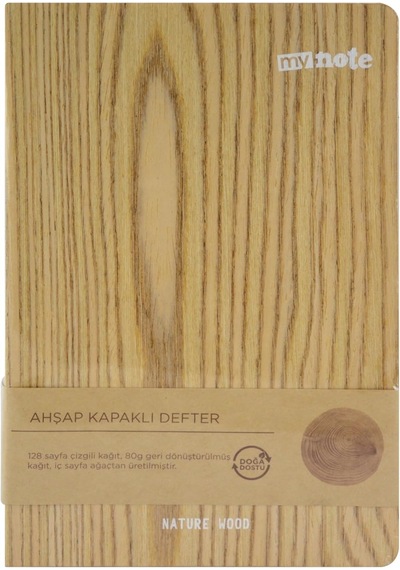 A5 Ahşap Kağıt Kaplı Defter Ahşap Rengi 103 Ivory