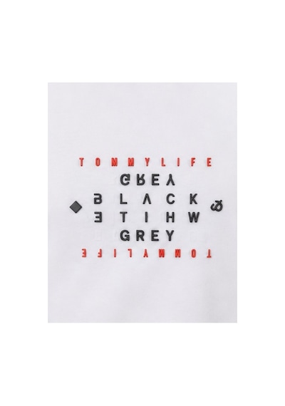 TOMMYLIFE Tommy Life Basic Erkek Tshirt Bisiklet Yaka Beyaz 88454