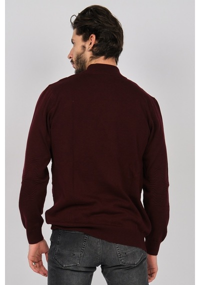 Dio Rise Erkek Desenli Yarım Balıkçı Kazak 650189280 Bordo Bordo
