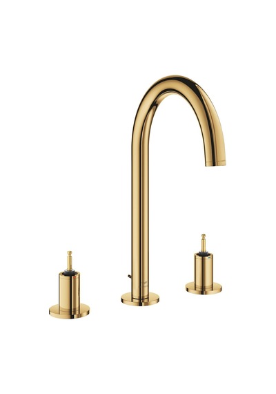 Grohe Atrio Private Collection 20593GL0 1/2" L-Boyut Üç Delikli Lavabo Bataryası Altın