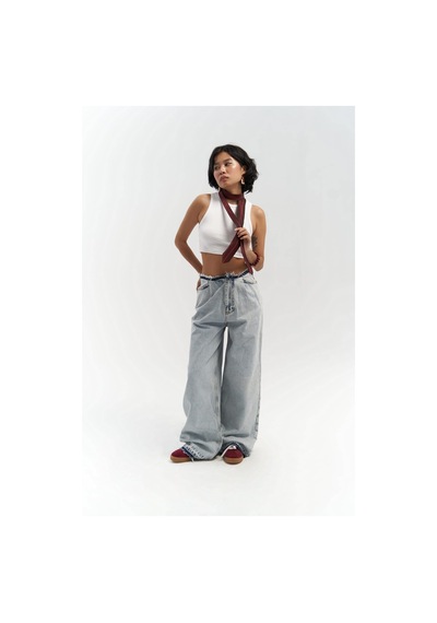 Mai Studios Co. Leony Bel Detay Mavi Jeans Mavi