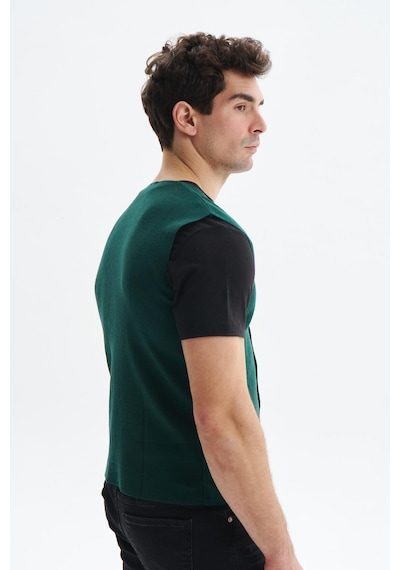 AR-MA Arma Erkek Slim Fit Basic %100 Pamuk Triko Yelek K9kro0853 Yeşil