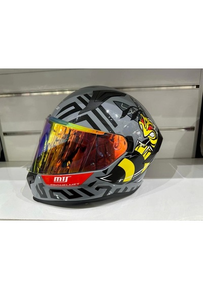 Mts Pro 910 Bee Güneş Gözlüklü Motosiklet Kaskı Gri