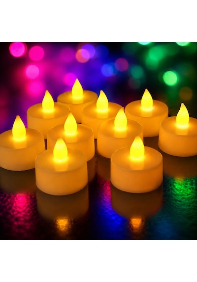 264 Adet Yüksek Kalite Gün Işığı Led Işıklı Mum Gün Işığı Led Mum Pilli Sarı Işıklı Tea Light Mum
