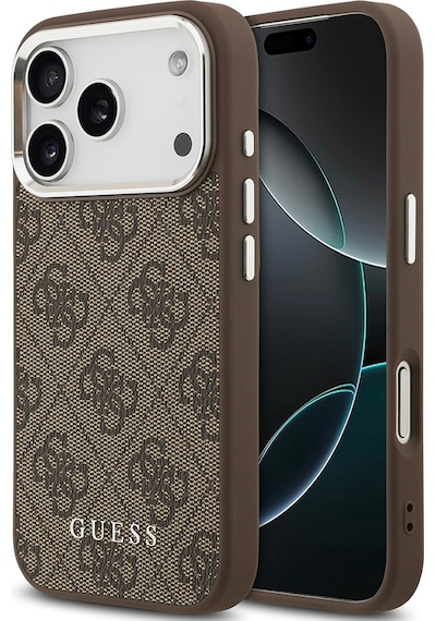 Apple Uyumlu iPhone 17 Pro Max Kılıf Guess Lisanslı M-safe Özellikli 4g Klasik Yazı Logolu Kapak Kahvereng Kahverengi Apple Uyumlu iPhone 17 Pro Max Kılıf Guess Lisanslı M-safe Özellikli 4g Klasik Yazı Logolu Kapak Kahvereng Kahverengi