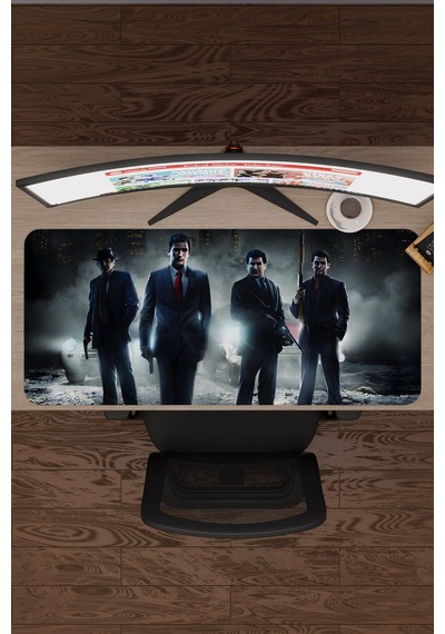 Mafia Kaymaz Dikişli Kauçuk Oyuncu Mousepad V5 - 90x40 Xxl Gaming Mouse Pad Fare Altlığı